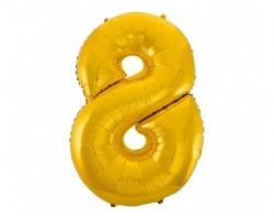 Folijas balons 96cm XXL - cipars 8, zelta