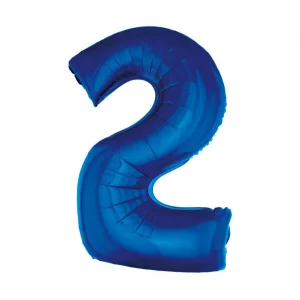 Folijas balons 92cm XXL - cipars 2, zils Folijas balons 92cm XXL - cipars 2, zils