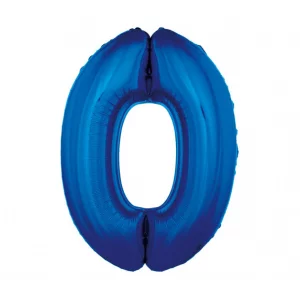 Folijas balons 92cm XXL - cipars 0, zils Folijas balons 92cm XXL - cipars 0, zils