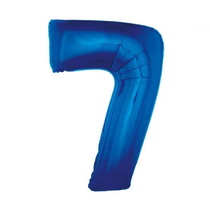 Folijas balons 92cm XXL - cipars 7, zils Folijas balons 92cm XXL - cipars 7, zils