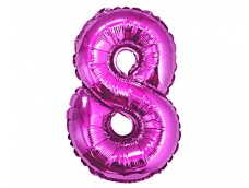 Folijas balons 96cm XXL - cipars 8, rozā