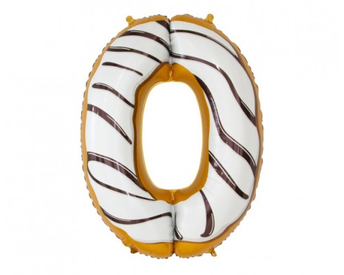 Folijas balons 78cm L - cipars 0, kūciņa