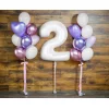 Folijas balons 92cm XXL - cipars 2, balts