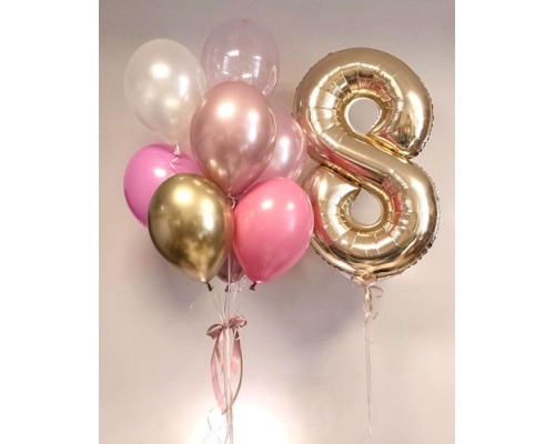 Cipars XL  un deviņu balonu pušķis