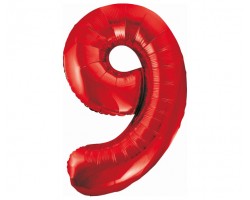 Folijas balons 86cm XL - cipars 9, sarkans Folijas balons 86cm XL - cipars 9, sarkans