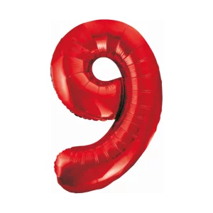 Folijas balons 86cm XL - cipars 9, sarkans Folijas balons 86cm XL - cipars 9, sarkans