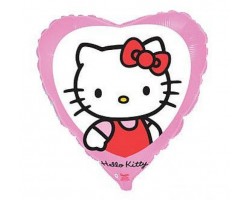 Folijas balons  Kaķis Hello Kitty in the window, 46cm, sirds