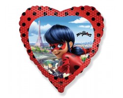 Folijas balons   Miraculous, 46cm, sirds