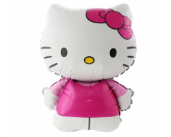 Folijas balons  Kaķis Hello Kitty, fuksiju, 60cm, Flexmetal