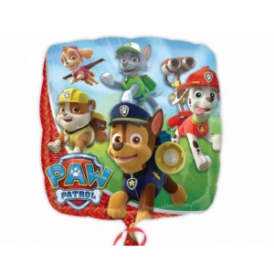 Folijas balons PAW PATROL, 43cm, kvadrāts Folijas balons PAW PATROL, 43cm, kvadrāts