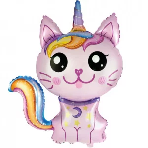 Folijas balons 60cm - "Caticorn, rozā" Folijas balons 60cm - "Caticorn, rozā"