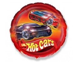Folijas balons  Transportlīdzeklis - Mašīnas Hot Cars, 48cm, aplis