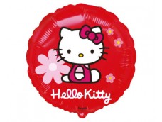 Folijas balons Dzīvnieki, Hello Kitty Flowers, 48cm, aplis