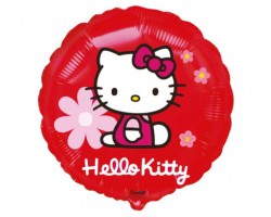 Folijas balons Dzīvnieki, Hello Kitty Flowers, 48cm, aplis