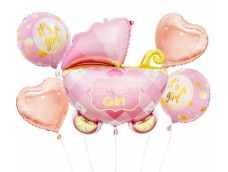 Folijas balonu komplekts "Baby Girl"