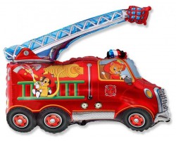 Folijas balons  Transportlīdzeklis - Ugunsdzēsēju mašīna, 60cm, Flexmetal