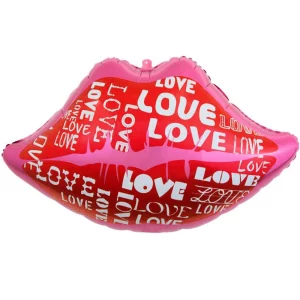 Folijas balons Mīlu - lūpas, Love, 62x38cm Folijas balons Mīlu - lūpas, Love, 62x38cm
