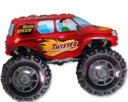 Folijas balons  Transportlīdzeklis - Big wheel, Twister, sarkans, 60cm, Flexmetal