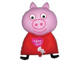 Folijas balons  Dzīvnieki - Cūciņa, rozā, 60cm, Flexmetal