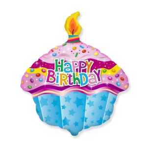  Folijas balons Happy Birthday - Kūka, 60cm, Flexmetal