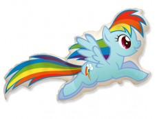Folijas balons   Ponijs, MLP Rainbow Dash, 60cm, Flexmetal Folijas balons   Ponijs, MLP Rainbow Dash, 60cm, Flexmetal