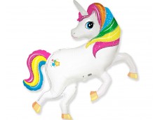 Folijas balons   Vienradzis  Rainbow Unicorn, varavīksnes, 60cm, Flexmetal Folijas balons   Vienradzis  Rainbow Unicorn, varavīksnes, 60cm, Flexmetal