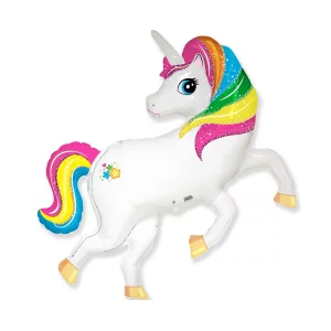 Folijas balons   Vienradzis  Rainbow Unicorn, varavīksnes, 60cm, Flexmetal