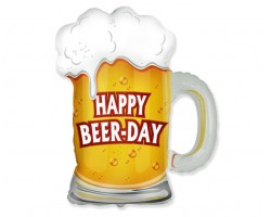 Folijas  balons Happy Beer Day, 60cm, Flexmetal Folijas  balons Happy Beer Day, 60cm, Flexmetal