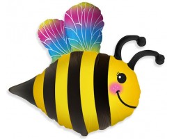 Folijas balons Happy Bee - Bite, laimīgā, 60cm, Flexmetal Folijas balons Happy Bee - Bite, laimīgā, 60cm, Flexmetal