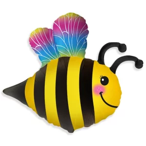 Folijas balons Happy Bee - Bite, laimīgā, 60cm, Flexmetal Folijas balons Happy Bee - Bite, laimīgā, 60cm, Flexmetal