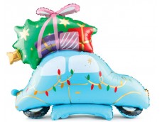 Folijas balons 60cm - Ziemassvētku auto, stāvošs