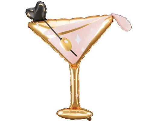 Folijas balons Ballīte - glāze, Martini, 60cm