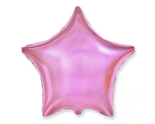 Folijas balons zvaigzne, rozā, gaiši, spīdīga, 48cm, Flexmetal 