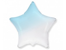 Folijas balons zvaigzne, balta, zila, 48cm, Flexmetal 