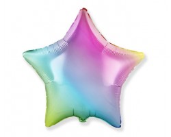 Folijas balons zvaigzne, varavīksne, 48cm, Flexmetal