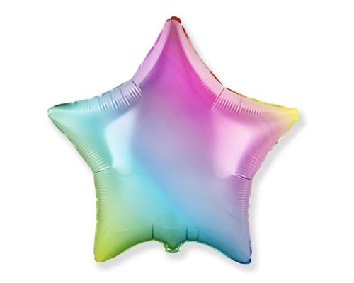 Folijas balons zvaigzne, varavīksne, 48cm, Flexmetal