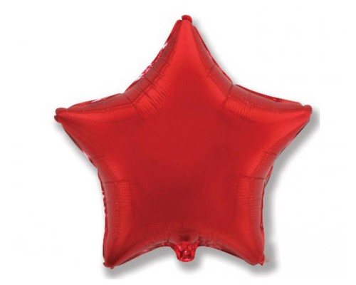 Folijas balons zvaigzne, sarkana, spīdīga, 48cm, Flexmetal