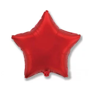 Folijas balons zvaigzne, sarkana, spīdīga, 48cm, Flexmetal Folijas balons zvaigzne, sarkana, spīdīga, 48cm, Flexmetal