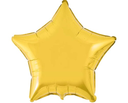 Folijas balons zvaigzne, zelta, spīdīga, 81cm, Flexmetal