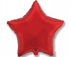 Folijas balons zvaigzne, sarkana, spīdīga, 81cm, Flexmetal 