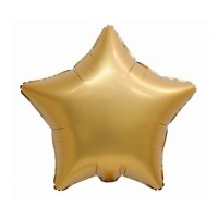 Folijas balons zvaigzne, zelta, antīka, matēta, 48cm 