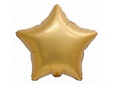 Folijas balons zvaigzne, zelta, antīka, matēta, 48cm 