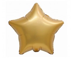Folijas balons zvaigzne, zelta, antīka, matēta, 48cm 