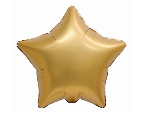Folijas balons zvaigzne, zelta, antīka, matēta, 48cm 