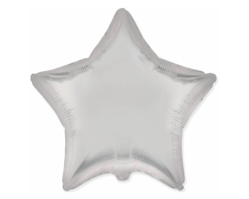 Folijas balons zvaigzne, pelēka, sudraba, mēnesgaismas, 48cm, Flexmetal 