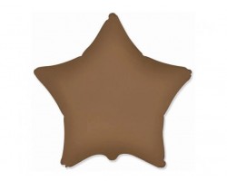 Folijas balons zvaigzne, brūna, šokolādes, matēta, 48cm, Flexmetal Folijas balons zvaigzne, brūna, šokolādes, matēta, 48cm, Flexmetal