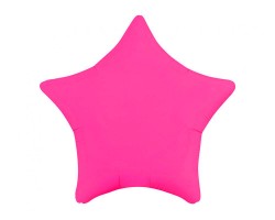 Folijas balons zvaigzne, rozā, neona, matēta, 48cm