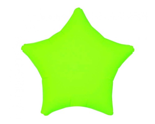 Folijas balons zvaigzne, zaļa, neona, matēta, 48cm