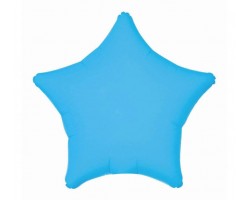 Folijas balons zvaigzne, zila, neona, matēta, 48cm Folijas balons zvaigzne, zila, neona, matēta, 48cm