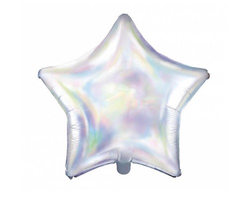 Folijas balons zvaigzne, varavīksne, gai&scaron;ā, 47cm 